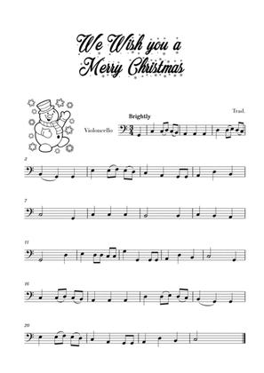 Book cover for We Wish you a Merry Christmas (for Cello)