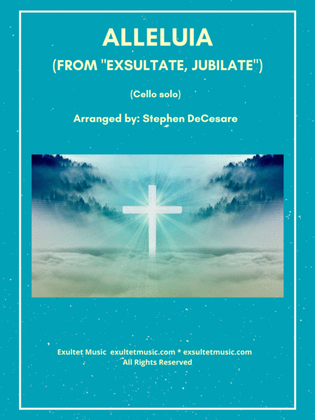 Book cover for Alleluia (from "Exsultate, Jubilate") (Cello solo and Piano)