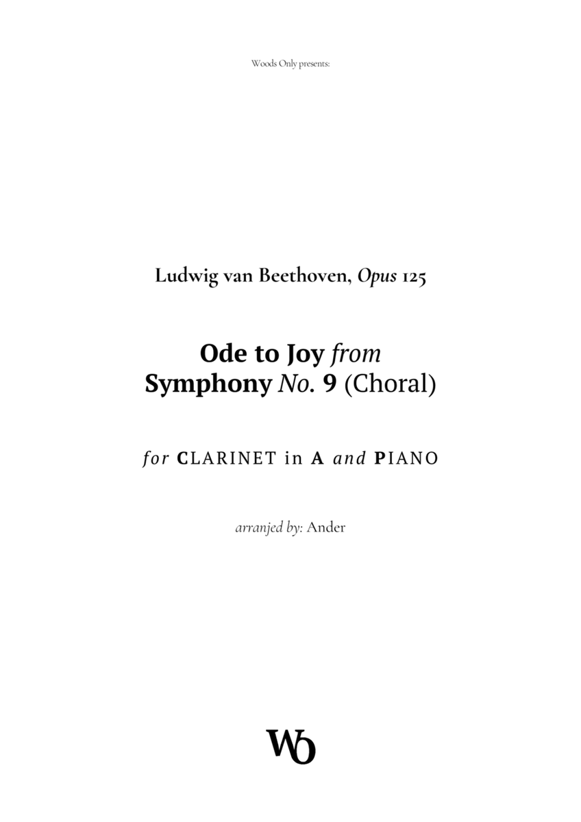 Ode to Joy by Beethoven for Clarinet in A image number null