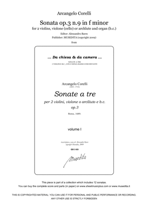 Book cover for Corelli, Sonata op.3 n.9 in f minor