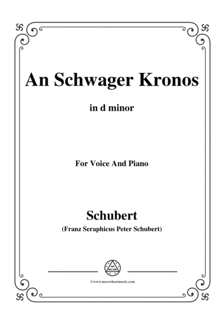 Schubert-An Schwager Kronos,Op.19 No.1,in d minor,for Voice&Piano image number null