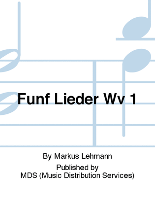 Book cover for Fünf Lieder WV 1