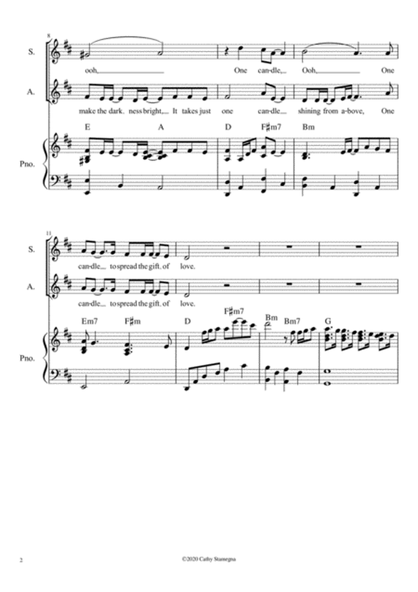 Just One Candle (SA Duet, Chords, Piano Accompaniment) image number null