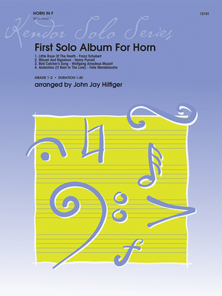 Book cover for First Solo Album For Horn