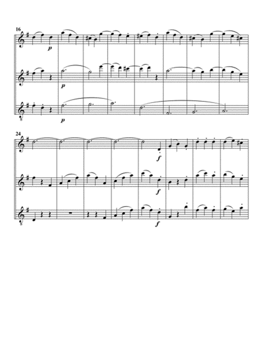 Divertimento, K.439b, 5 (arrangement for recorders)