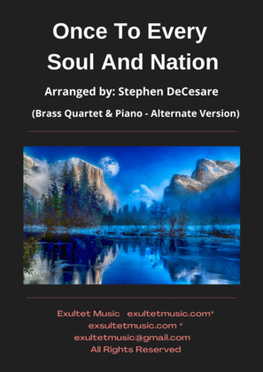 Book cover for Once To Every Soul And Nation (Brass Quartet and Piano - Alternate Version)
