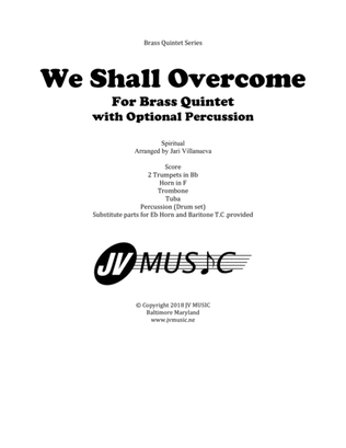 Book cover for We Shall Overcome for Brass Quintet