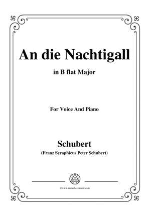 Schubert-An die Nachtigall,in B flat Major,Op.98 No.1,for Voice and Piano