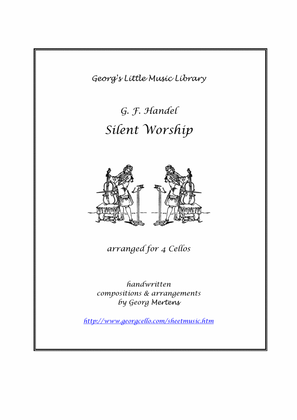 Book cover for Handel Silent Worship for 4 Cellos
