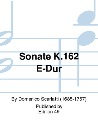 Book cover for Sonate K.162 E-Dur