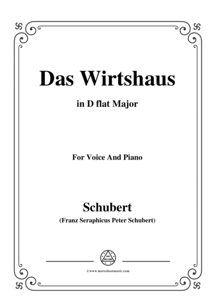 Schubert-Das Wirtshaus,in D flat Major,Op.89,No.21,for Voice and Piano image number null