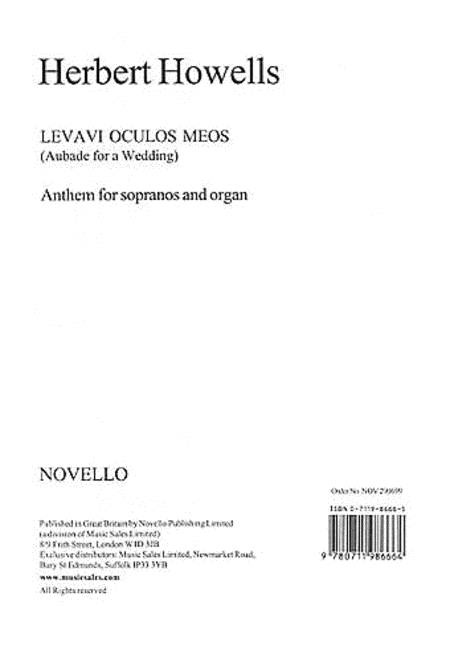 Levavi Oculos Meos (Aubade For A Wedding)