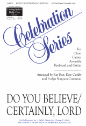 Book cover for Do You Believe / Certainly, Lord - Guitar edition
