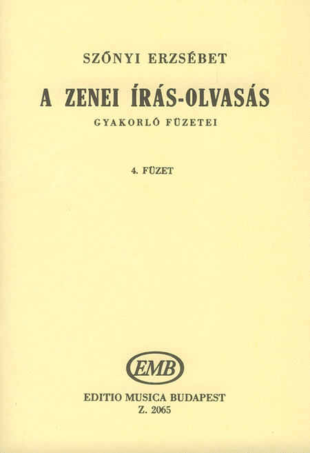 A zenei írás-olvasás gyakorló füzetei V4