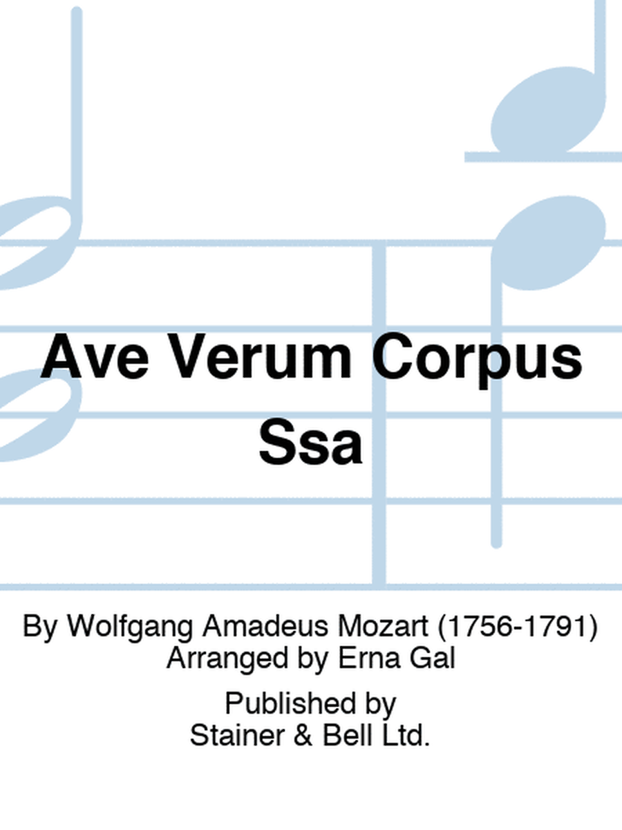 Ave Verum Corpus Ssa