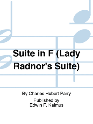 Book cover for Suite in F (Lady Radnor's Suite)
