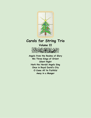 Book cover for Carols for String Trio (two violins and cello), Volume II