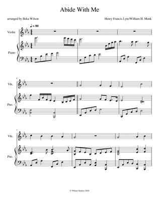 Abide With Me--violin solo