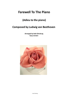 Book cover for Farewell To The Piano (Adieu to the piano) by Ludwig van Beethoven