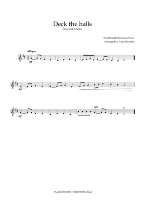 Book cover for Deck the Halls (Clarinet Bb Solo)