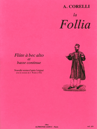 Book cover for Corelli/veilhan La Follia Treble Recorder & Basso Continuo Book