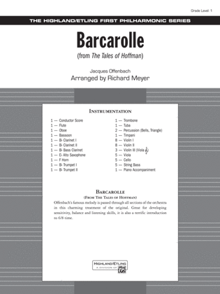 Barcarolle from "The Tales of Hoffman": Score