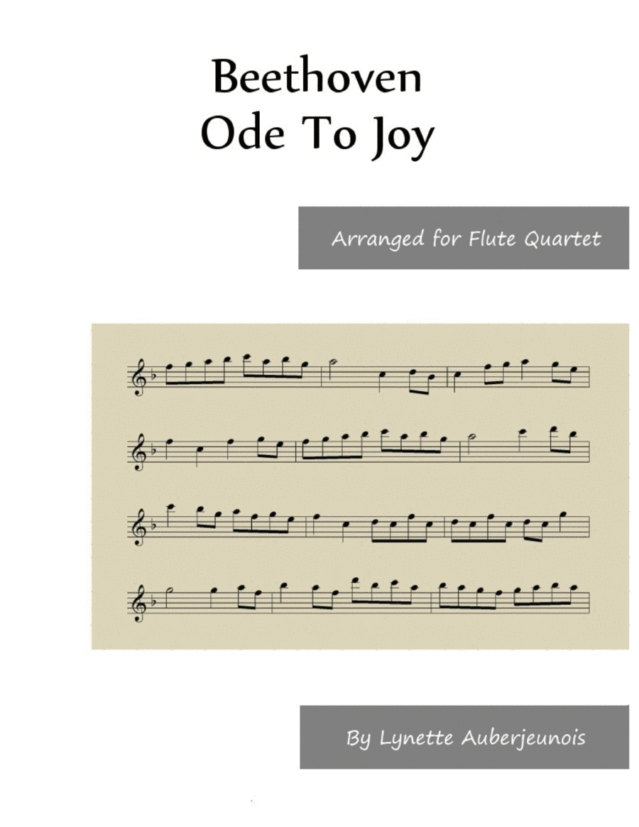 Ode to Joy - Flute Quartet image number null