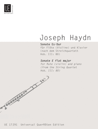 Book cover for Flute Sonata, Hob.3/80