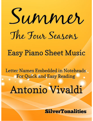 Summer Four Seasons First Movement Easy Piano Sheet Music