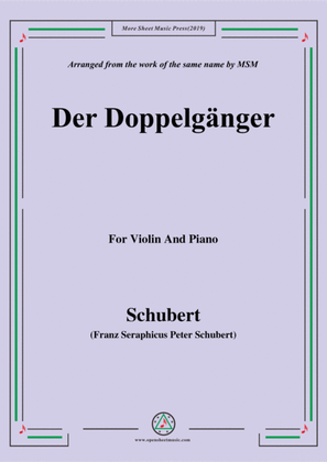 Book cover for Schubert-Doppelgänger,for Violin and Piano