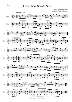 Book cover for Fitzwilliam Sonata No 2 for viola and guitar