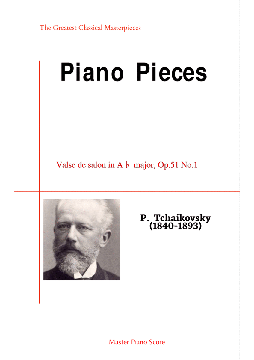 Tchaikovsky-Valse de salon in A♭ major, Op.51 No.1(Piano) image number null