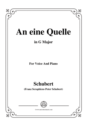 Schubert-An eine Quelle,in G Major,Op.109 No.3,for Voice and Piano