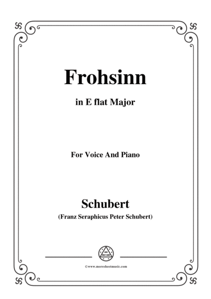 Schubert-Frohsinn(Cheerfulness),D.520,in E flat Major,for Voice&Piano image number null