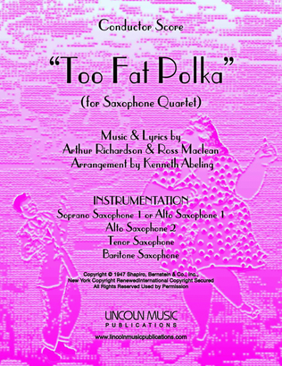 Book cover for Too Fat Polka (she's Too Fat For Me)