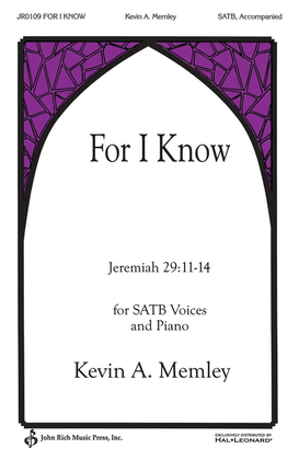 Book cover for For I Know