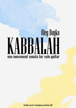 "KABBALAH" one-movement sonata for solo guitar