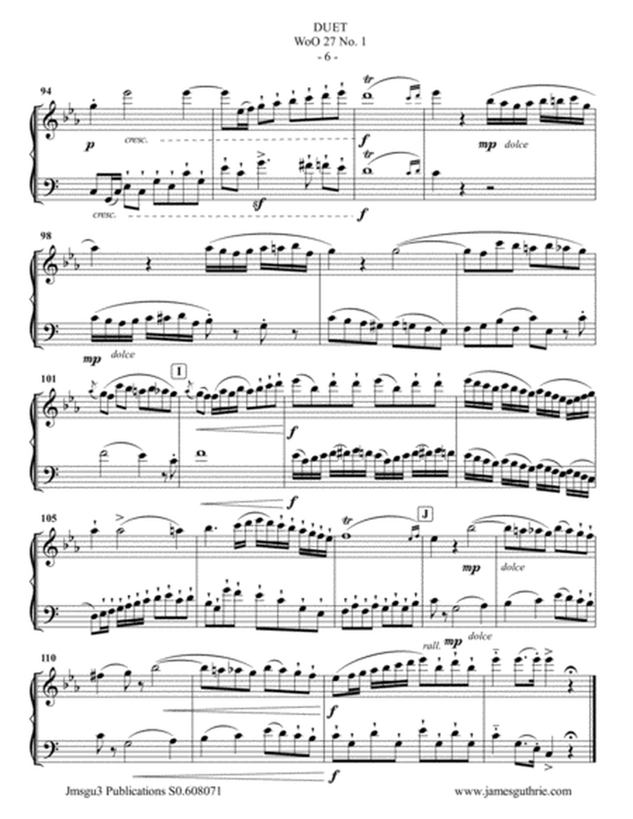 Beethoven: Duet WoO 27 No. 1 for Oboe d'Amore & Bassoon image number null