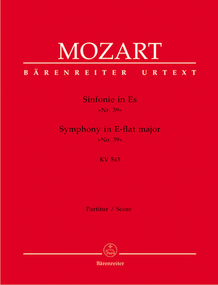 Book cover for Symphony, No. 39 E flat major, KV 543