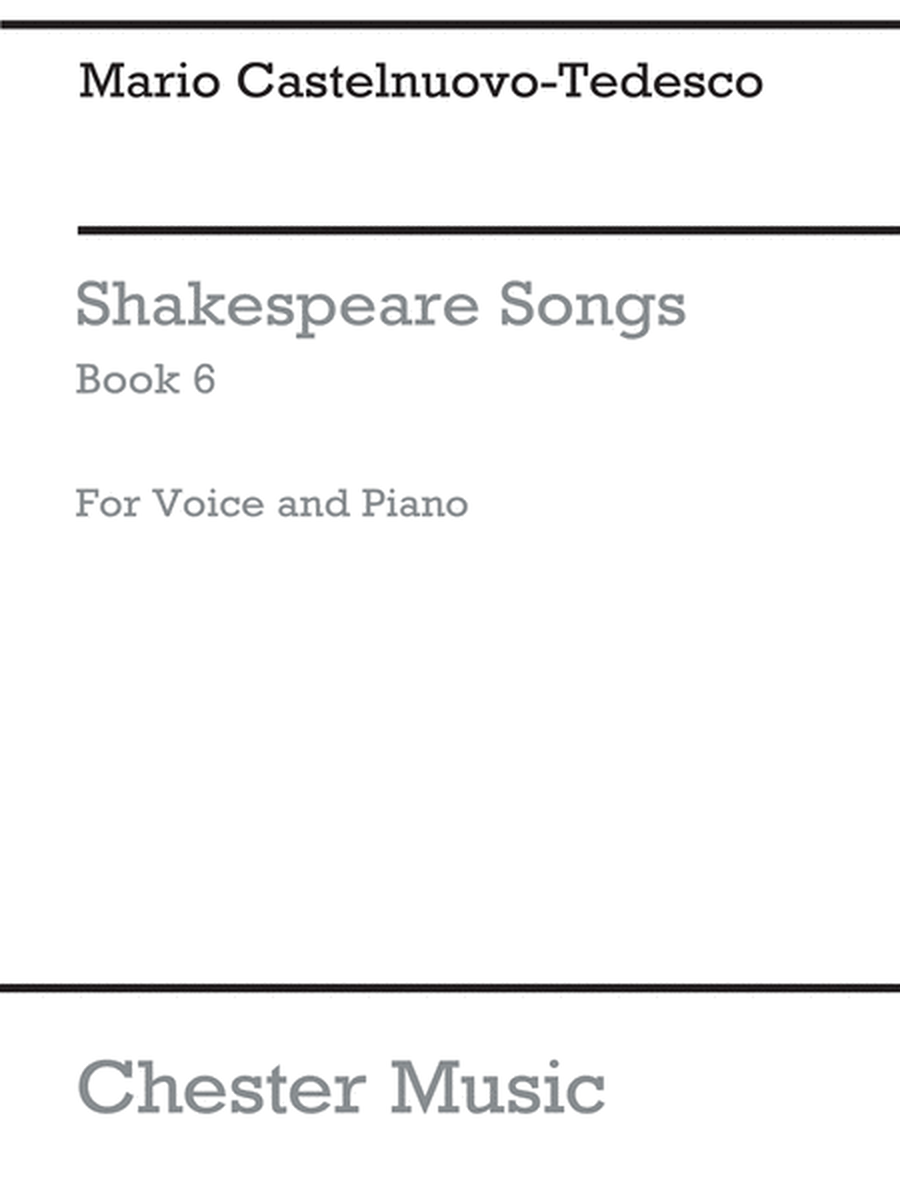 Shakespeare Songs Book 6