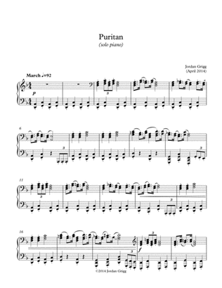 Book cover for Puritan (solo piano)