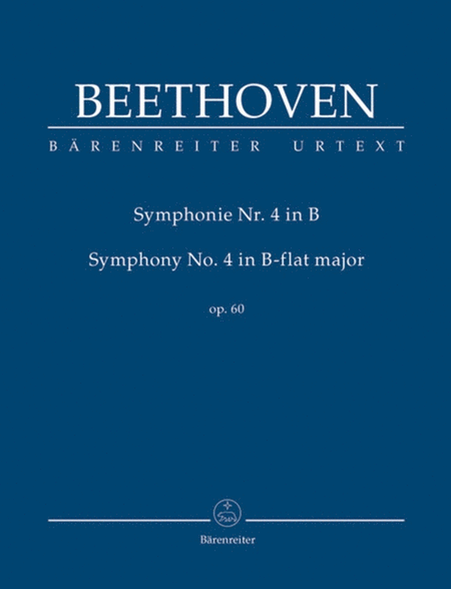 Symphony No 4 Op 60 B Flat Urtext