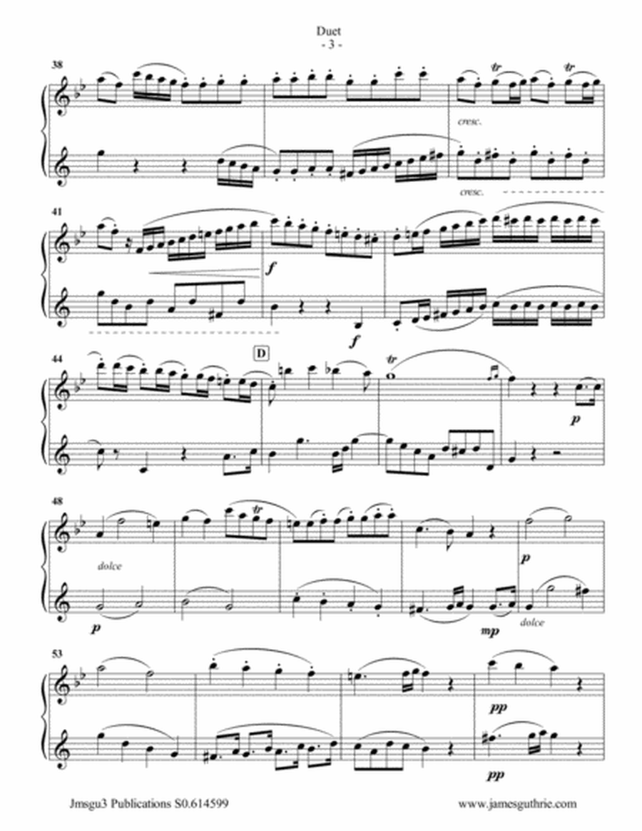 Beethoven: Duet WoO 27 No. 3 for Flute & Bass Clarinet image number null