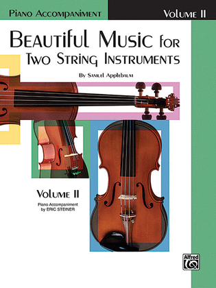 Book cover for Beautiful Music for Two String Instruments, Book 2