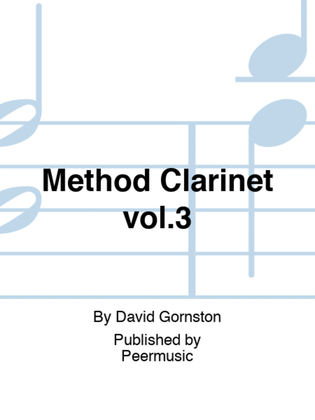 Book cover for Method Clarinet vol.3