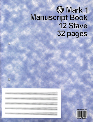 Book cover for Mark 1 Manuscript Book 12 Stave 32 Pages