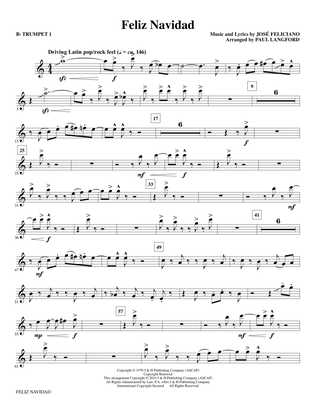 Book cover for Feliz Navidad (arr. Paul Langford) - Bb Trumpet 1