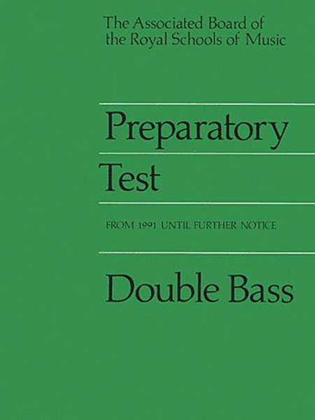 Preparatory Test for Double Bass
