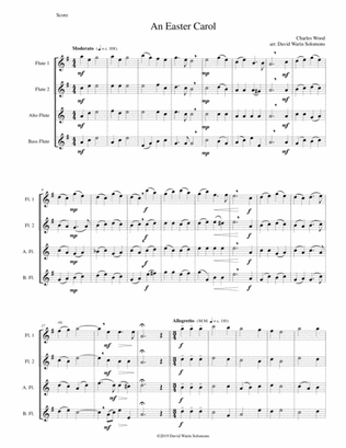 Easter Carol for flute quartet