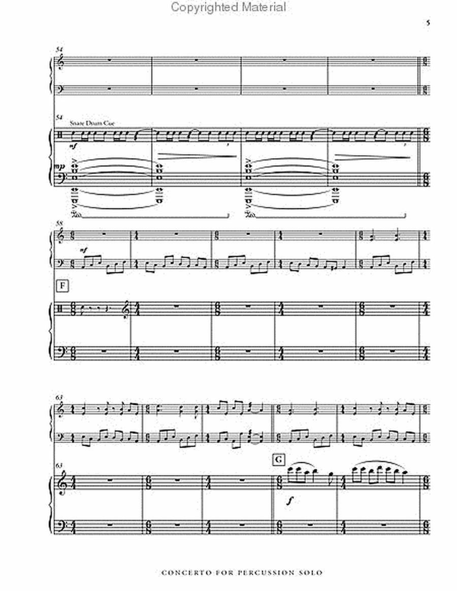 Concerto for Percussion Solo (piano reduction)